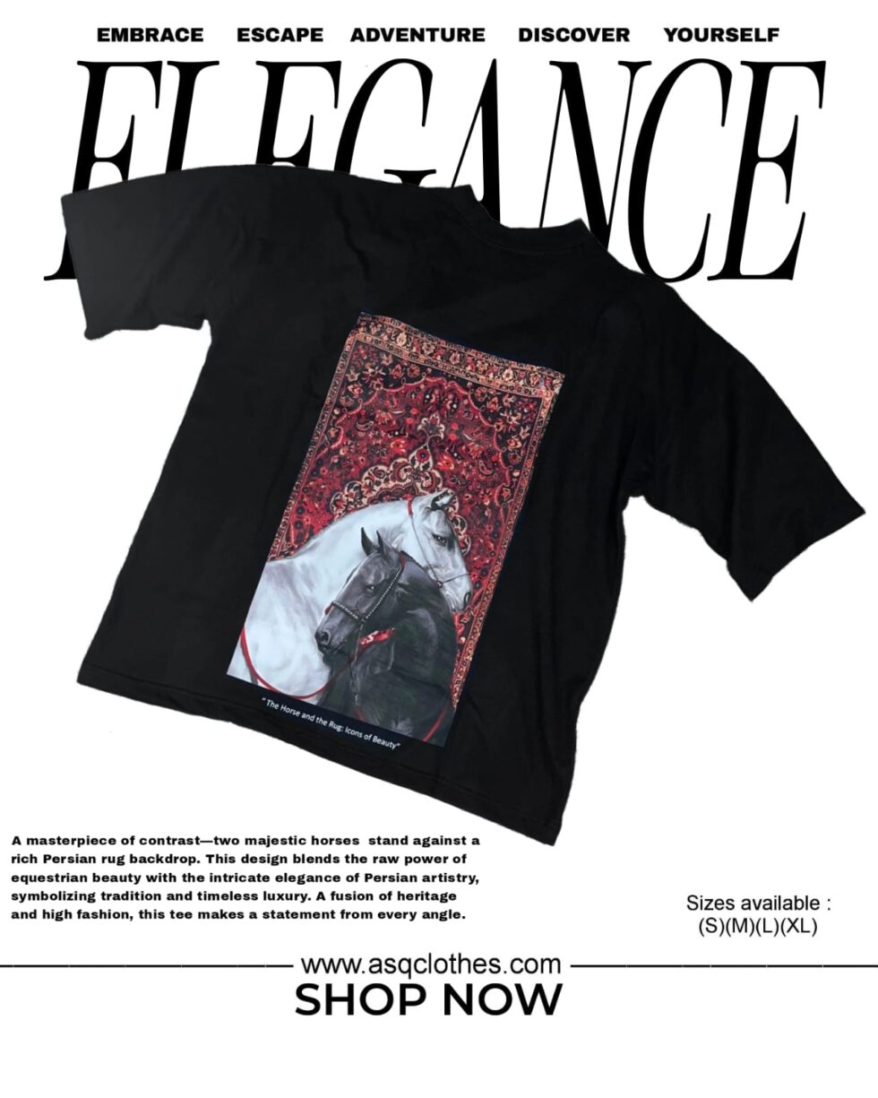 asq clothes, Horse design shirts, persian rug